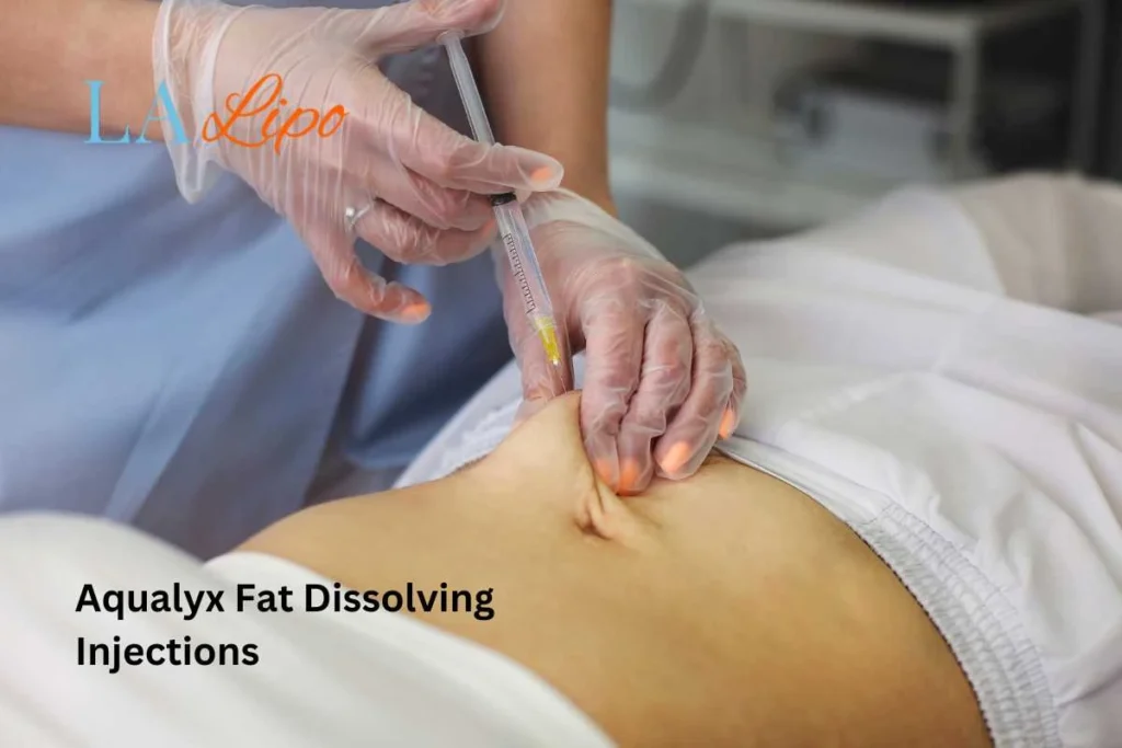 woman having fat dissolving injections Merton Park in the stomach