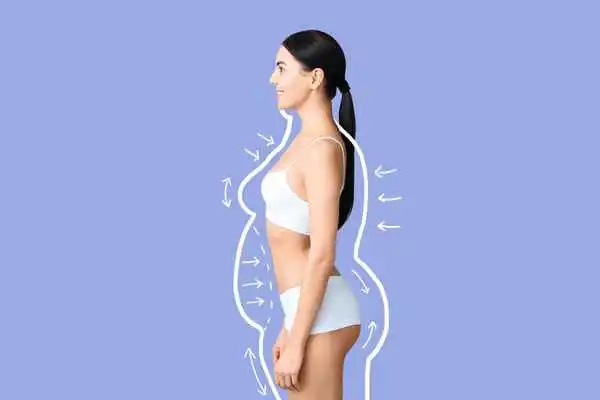image of woman experiencing fat reduction treatment Merton Park
