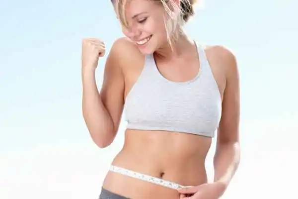 woman happy after fat reduction treatment Merton Park