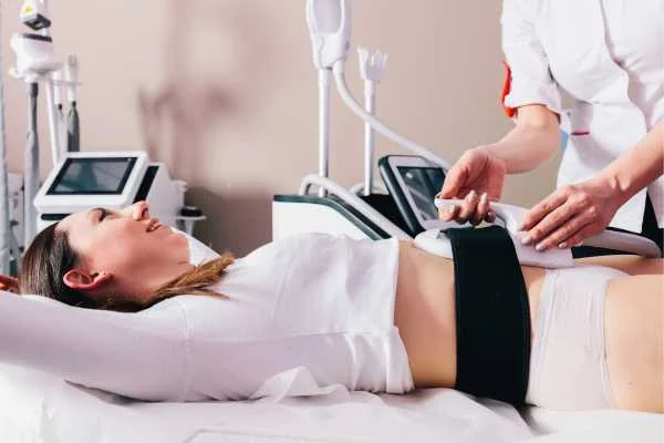 woman having body sculpting to help improve her body image and her mental health Merton Park